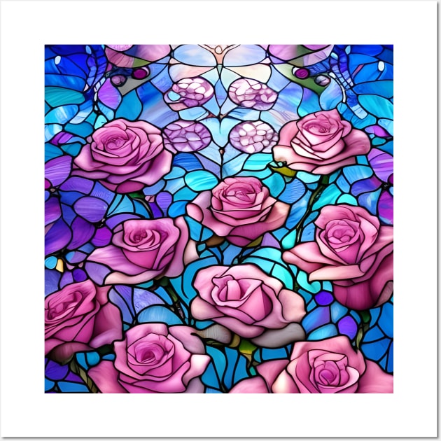 Stained Glass Roses Wall Art by Chance Two Designs